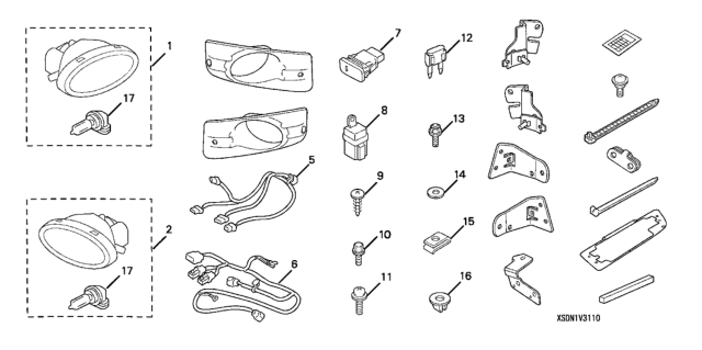 2007 Honda Accord Foglight Kit Diagram