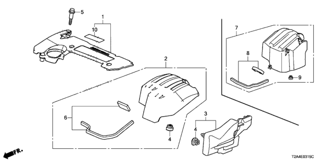 2015 Honda Accord Engine Cover (L4) Diagram