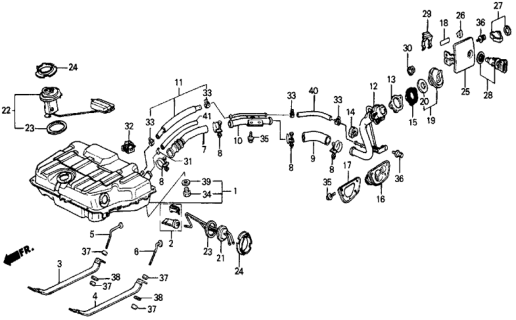 1986 Honda Civic Fuel Tank Diagram