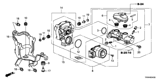 2018 Honda Clarity Plug-In Hybrid Set, Tmoc Assy. Diagram for 57306-TRW-A01