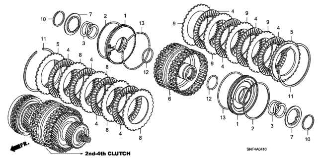 2006 Honda Civic Clutch (2nd-4th) Diagram