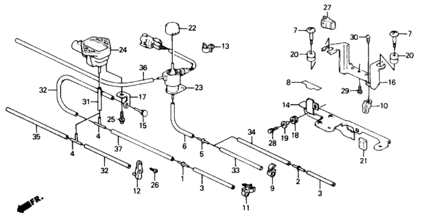 1991 Honda Civic Control Device Diagram