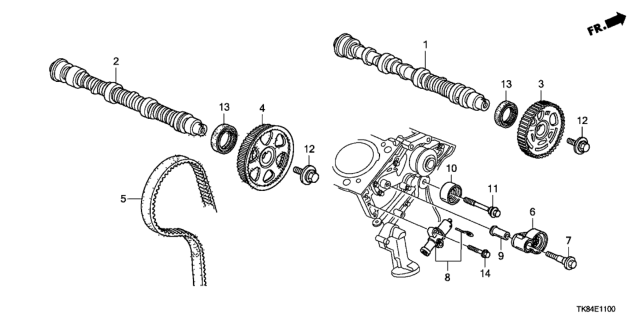 2011 Honda Odyssey Camshaft - Timing Belt Diagram