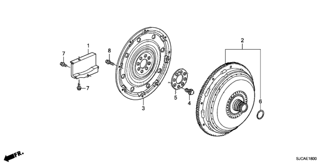 2014 Honda Ridgeline Converter Assembly, Torque Diagram for 26000-RJE-306