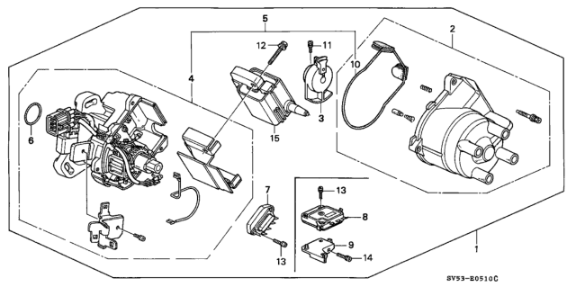 1997 Honda Accord Distributor (Hitachi) Diagram