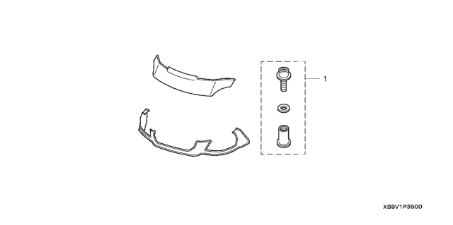 2004 Honda Pilot 5 Door EX KA 5AT Nose Mask (Half) Diagram