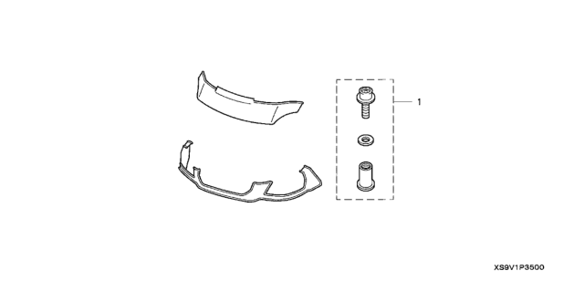 2003 Honda Pilot Nose Mask (Half) Diagram