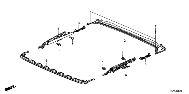 2019 Honda Fit Roof Slide Components Diagram