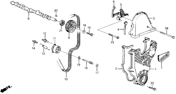 1988 Honda Prelude Camshaft Diagram for 14111-PK1-000