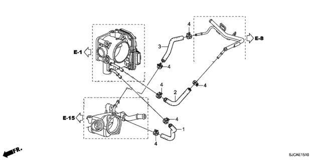 2014 Honda Ridgeline Water Hose Diagram