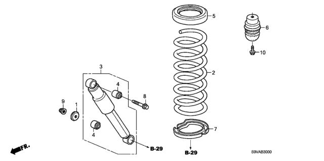 2008 Honda Pilot Rear Shock Absorber Diagram