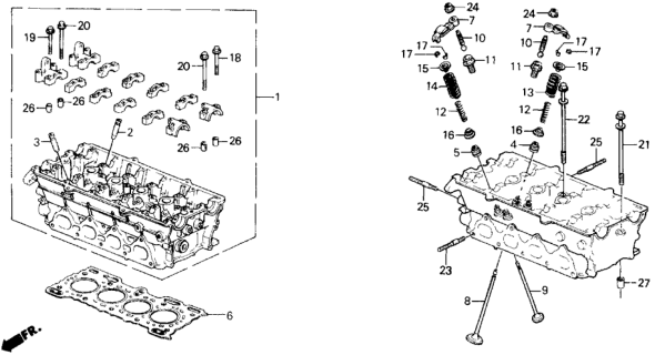 1989 Honda Prelude Seal A, Valve Stem (Arai) Diagram for 12210-PD2-003