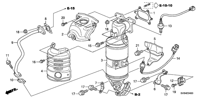 2011 Honda Civic Converter (1.8L) Diagram