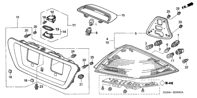 2004 Honda Accord Socket (T20) Diagram for 33515-S2A-003