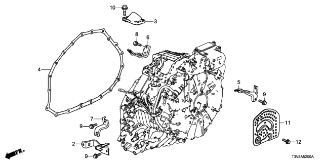 2014 Honda Accord AT Transmission Wire Harness Stay Diagram