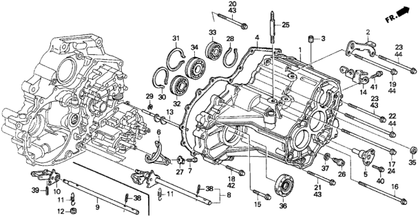 1996 Honda Del Sol Shaft, Control Diagram for 24410-P24-J00