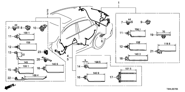 2021 Honda Civic WIRE HARNESS, PASSENGER DOOR Diagram for 32752-TBA-A01