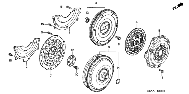 2004 Honda Civic Clutch - Torque Converter Diagram