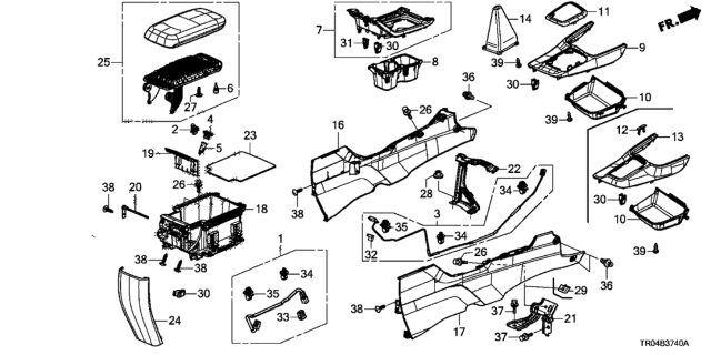 2012 Honda Civic Lid, Shift Lock *YR400L* (SIENNA BEIGE) Diagram for 77297-TR0-A01ZC