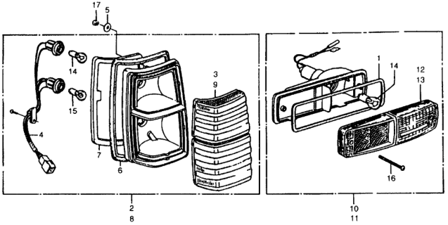 1978 Honda Civic Rear Combination Light Diagram