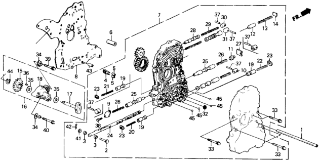 1989 Honda Prelude Gear, Governor Diagram for 27342-PK4-000