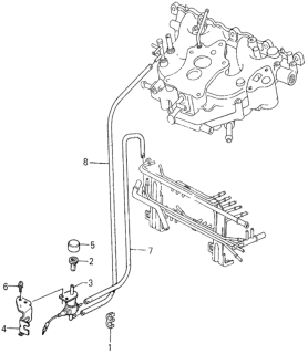 1985 Honda Accord 4 Door LX KA 5MT A/C Valve - Tubing (Denso) Diagram
