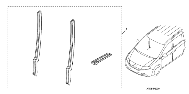 2012 Honda Odyssey Door Edge Guards Diagram