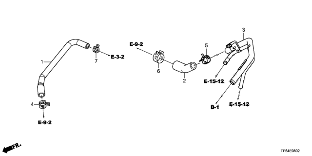 2014 Honda Crosstour Breather Tube (V6) Diagram