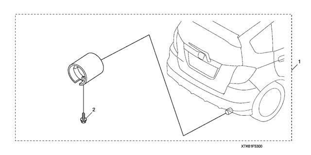 2013 Honda Fit Exhaust Finisher (Chrome) Diagram