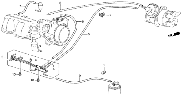 1986 Honda Civic Fuel Tubing Diagram