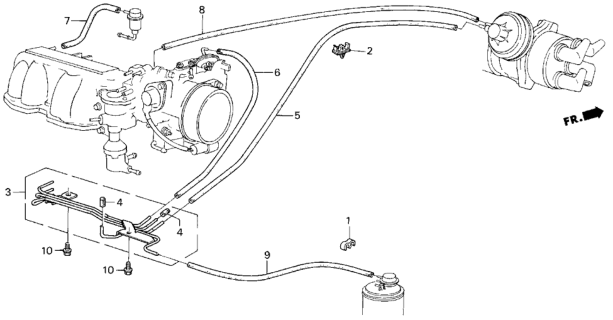 1987 Honda Civic Pipe, Install Diagram for 17400-PE7-661