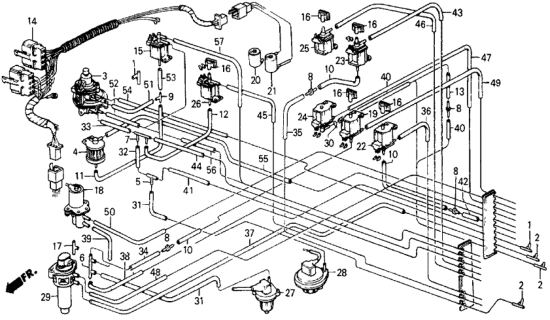 1985 Honda Civic 5 Door DX KA 5MT Control Box Diagram 1