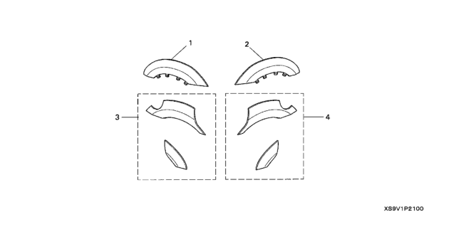 2005 Honda Pilot Fender Flares Diagram