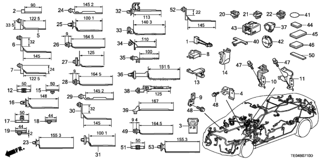 2008 Honda Accord Harness Band - Bracket Diagram