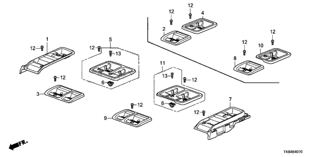 2016 Honda Odyssey Middle Seat Striker Cover Diagram