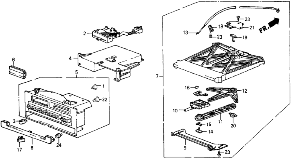 1986 Honda CRX Link A, Control Diagram for 39354-SB2-000