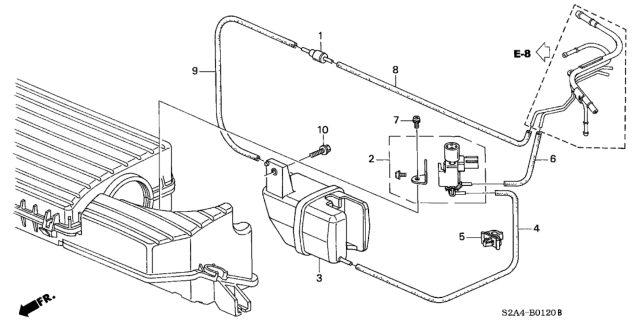 2005 Honda S2000 2 Door S2000 KA 6MT Vacuum Tank Diagram