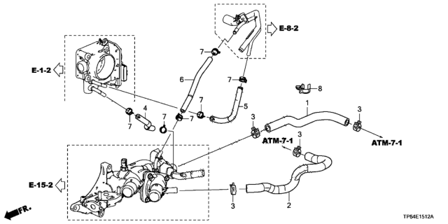 2014 Honda Crosstour Water Hose (V6) Diagram