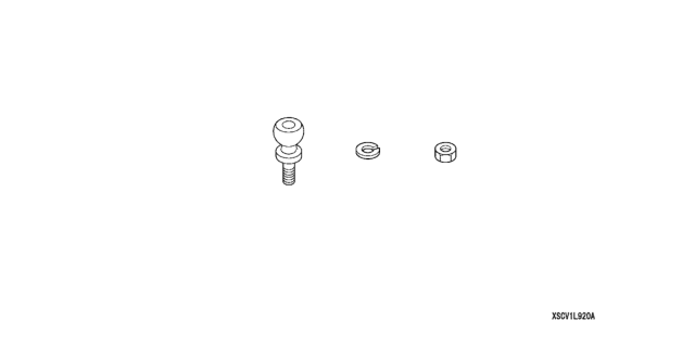 2009 Honda CR-V Trailer Hitch Ball (1-7/8", 2") Diagram