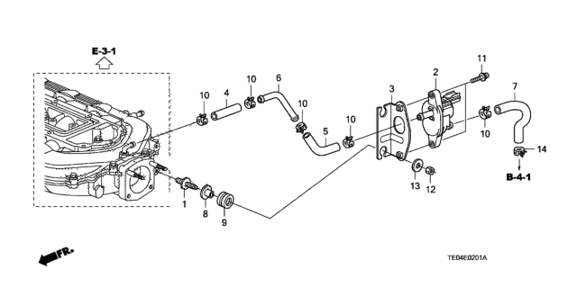 2011 Honda Accord Tubing (V6) Diagram