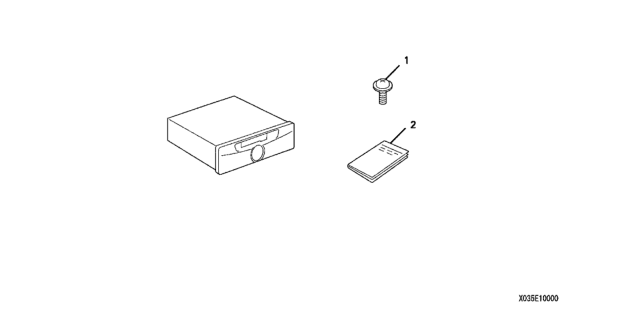 2004 Honda Accord Owner'S Manual, Cassette Player Diagram for 08A03-5E1-00081