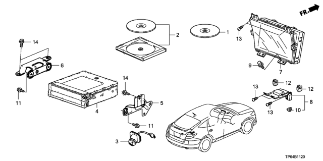 2012 Honda Crosstour 5 Door EXL (2WD NAVIGATION) KA 5AT Navigation System Diagram