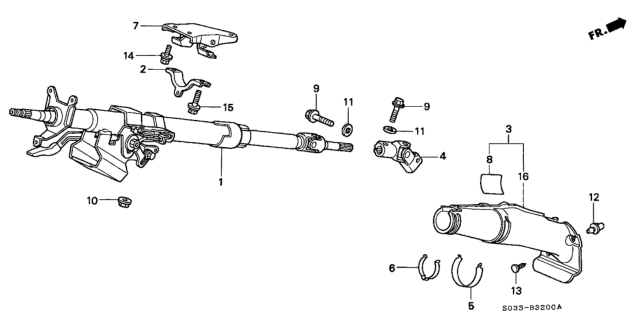 2000 Honda Civic Steering Column Diagram