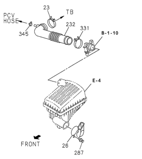 1998 Honda Passport Air Duct Diagram