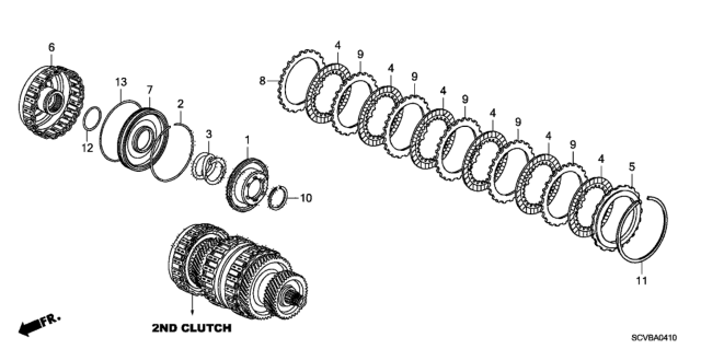 2011 Honda Element AT Clutch (2nd) Diagram