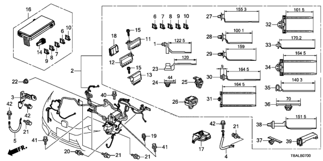2020 Honda Civic ENG ROOM WIRE HAR Diagram for 32200-TBF-A02