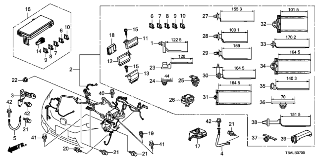 2020 Honda Civic Cover, Relay Box (Upper) Diagram for 38256-TBF-A01