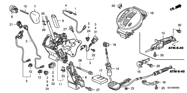 2004 Honda Element Clamp, Harness Diagram for 54205-S7S-981