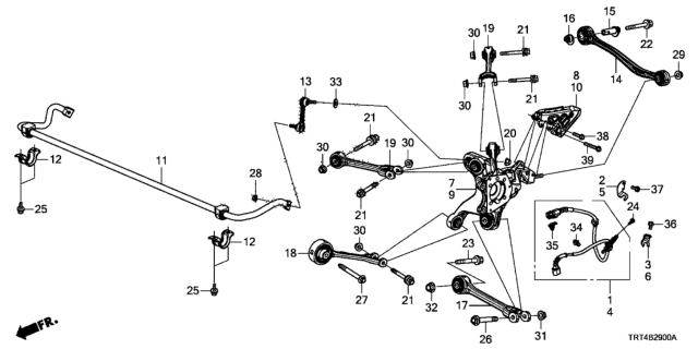 2017 Honda Clarity Fuel Cell 4 Door D (CLARITY FCV) KA 1AT Rear Knuckle Diagram