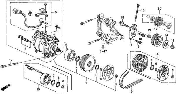 1997 Honda Del Sol Protector Set, Thermal Diagram for 38908-P70-024